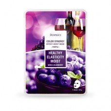 Тканевая маска с экстрактом вина и черники Deoproce Color Synergy Effect Sheet Mask Purple