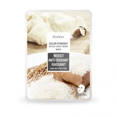 Тканевая маска с масло ши и рисом Deoproce Color Synergy Effect Sheet Mask White