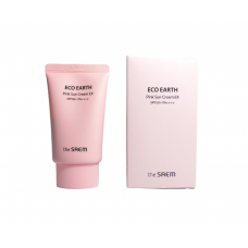 Солнцезащитный крем с каламином The Saem Eco Earth Pink Sun Cream EX SPF50+/PA++++