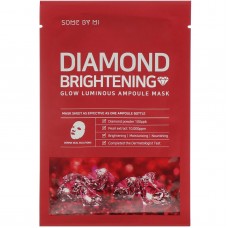 Тканевая маска с алмазной пудрой Some By Mi Diamond Brightening Glow Luminous Ampoule Mask 