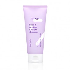 Деликатная гель-пенка для умывания с муцином улитки и азуленом Tiam Snail & Azulene Low pH Cleanser 