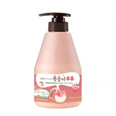 Гель для душа с экстрактом персика  Welcos Kwailnara Peach Milk Body Cleanser 