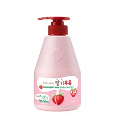 Гель для душа с экстрактом клубники Welcos Kwailnara Strawberry Milk Body Cleanser