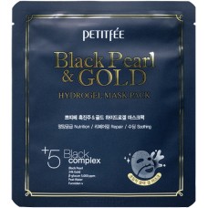 Гидрогелевая маска с черным жемчугом и золотом Petitfee Black Pearl & Gold Mask Pack